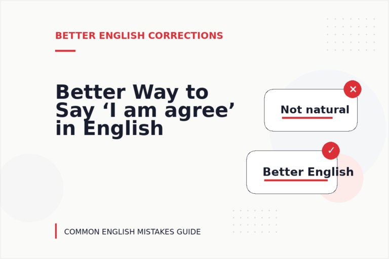 Better Way to Say ‘I am agree’ in English