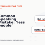 Common Speaking Mistake: ‘less people’ Explained