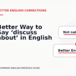 Better Way to Say ‘discuss about’ in English