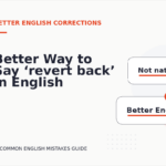Better Way to Say ‘revert back’ in English