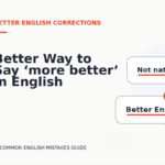 Better Way to Say ‘more better’ in English